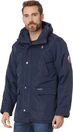 U.S.Polo Association U. S. Polo Assn. Snorkel Parka Jacket Mens Navy Hooded Full Zip FROG688