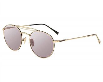 John Varvatos Unisex V547 Round Non-Polaroid Sunglasses In Gold