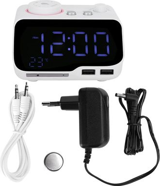 OEM 1 Reloj Despertador Bluetooth, Espejo Led, Radio Fm, Doble Alarma, Funci&oacute;n De Repetici&oacute;n, Puerto Usb, Para Dormitorio