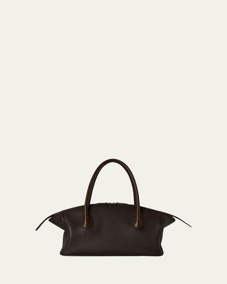 The Row Ewa Curved Top-Handle Bag in Leather