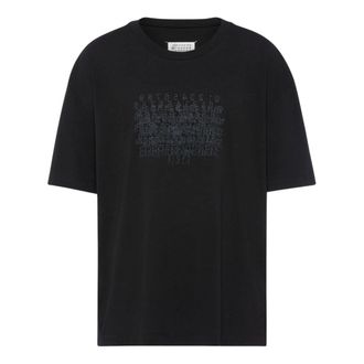 Maison Margiela T-Shirts, male, Black, Size: S Cotton Numerical T-shirt