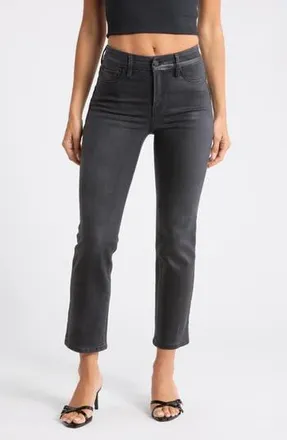 Good American Soft Tech Good Legs Straight Jeans in Black402 at Nordstrom Rack, Size 10