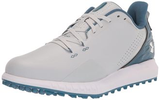 Under Armour Mens HOVR Spikeless Golf Shoe, (103) Halo Gray/Static Blue/Metallic Silver, 9 US Wide