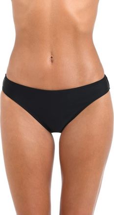 L'agence Nicole Shine Classic Bikini Bottoms in Black at Nordstrom Rack, Size X-Large