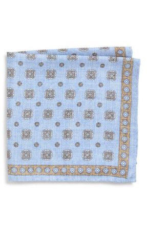 Jack Victor Ronge Silk Pocket Square in Sky Blue at Nordstrom