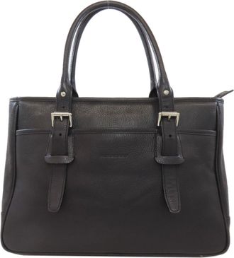 Burberry Black Leather Tote Bag (Pre-Owned)