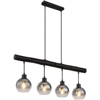 Globo Lighting Lampada a sospensione - Moitas - nero - metallo - grande - Globo