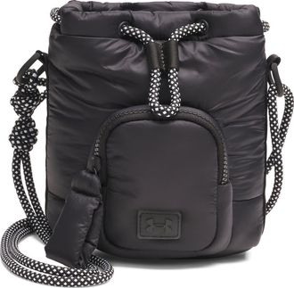 Under Armour UA Studio Water Resistant Puffer Bucket Bag in Black /Black /Black at Nordstrom
