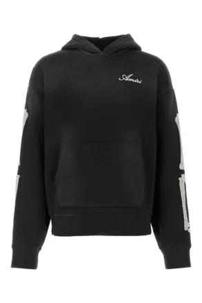 Amiri Black Embroidery Logo Hoodie