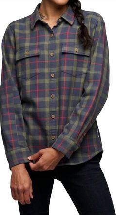 Black Diamond Womens Project Twill Long Sleeve Button Down In Charcoal Tundra