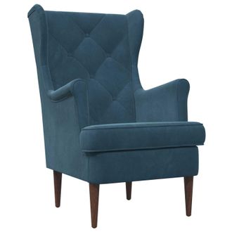 vidaXL Sill&oacute;n Azul Terciopelo Vidaxl