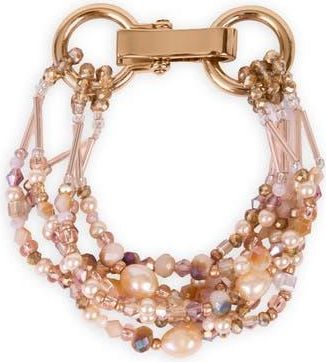 Saachi Beaded Cluster Statement Bracelet in Light Pink at Nordstrom Rack