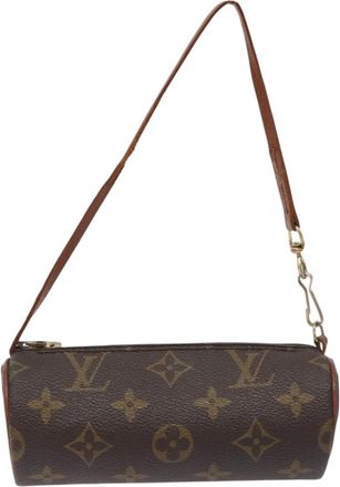 Louis Vuitton Papillon Brown Canvas Clutch Bag (Pre-Owned)