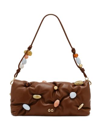 Cult Gaia Amalia beaded shoulder bag - Brown