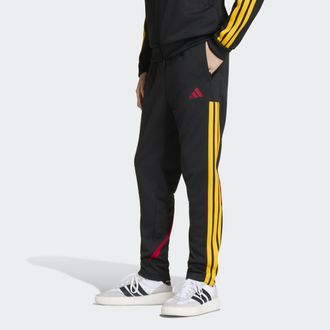 adidas Sporthose ADIDAS SPORTSWEAR HOUSE OF TIRO COLORS OF, HOHER BUND, WEITES BEIN, Damen, Gr. 116, N-Gr, schwarz, collegiate gold, power rot,, Obermaterial