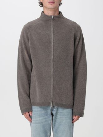 Our Legacy Beige Wool High Neck Cardigan with Front Zip Closure