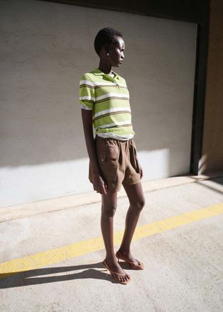 Mango Pullover maglia collo polo verde - Donna - XS - MANGO