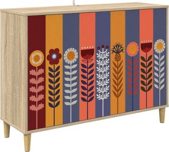 vidaXL Aparador Essen Sonoma 102 X 33 X 75 Cm Madera De Ingenier&iacute;a Vidaxl