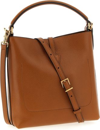 Tod's Womens Bucket Bag Brown Calfskin Leather