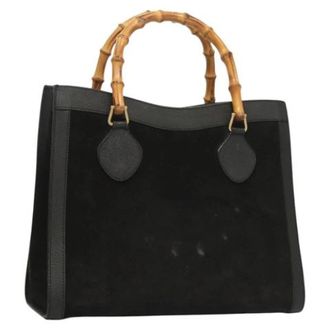 Gucci Pre-owned Suede handbags - Dames - Vintage Handtas - Zwart - ONE Size - Leer - Vintage