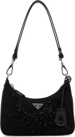 Prada Mini Re-Edition Schoudertas - Dames - Schoudertassen - Zwart - ONE Size - Nylon - Tassen