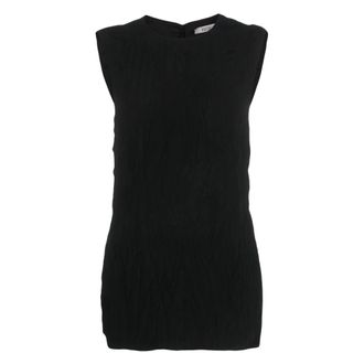 Gauch&egrave;re Tops, Dames, Zwart, S, Top met kreukelafwerking en open rug