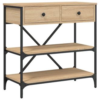 vidaXL Mesa Consola Madera De Ingenier&iacute;a Roble Sonoma 75x34,5x75 Cm Vidaxl