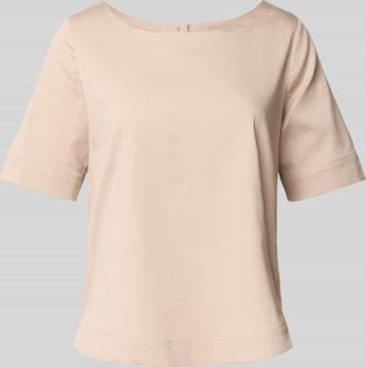 Milano Milano Italy Regular Fit Blusenshirt mit Knopfleiste auf der Rückseite in Beige, Größe 36