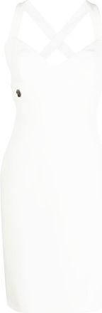 Philipp Plein silk mini dress - women - Silk/Polyester - S - White