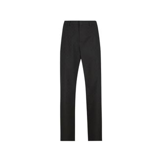 Gucci Slim-fit Trousers, male, Black, Size: XL GG Wool Pants
