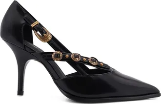 Pinko Lady 02 buckle-strap heeled pumps - women - Calf Leather/Calf Leather/Calf Leather - 38 - Black