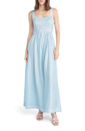 Favorite Daughter The Pretty Pintuck Sleeveless Maxi Dress in Sky Blue at Nordstrom, Size 12