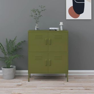 vidaXL Armario De Almacenamiento Acero Verde Oliva 80x35x101,5 Cm Vidaxl