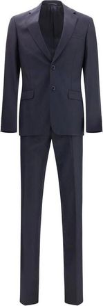 Prada Kostuums, Heren, Blauw, L, Tweed, Fleece Wool Tweedelig Pak