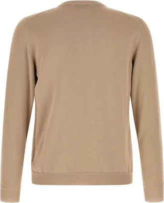 Zanone Cotton Crew-Neck Sweater - Beige