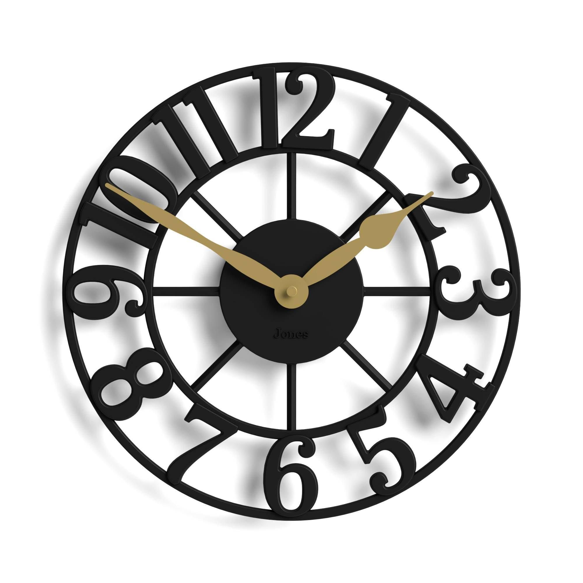 JONES CLOCKS® Mustard Wanduhr – Quadratisches Retro-Design, 25 Cm, Neo-mintgrün, Gut Lesbar