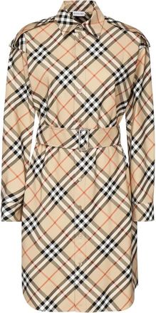 Burberry Casual jurken voor vrouwen - Dames - Shirt Kleedjes - Groen - XS - Katoen - Kleedjes