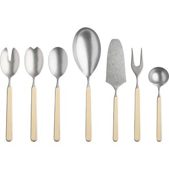 Mepra Fantasia Pewter Serving Set - 7 Pieces in Sesame at Nordstrom