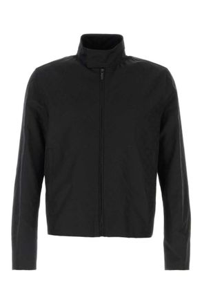 Gucci Black Mock Collar Jackets
