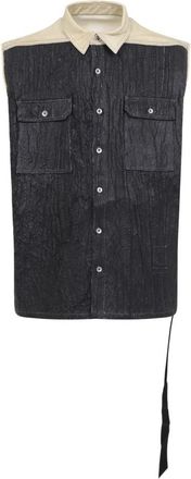 Rick Owens Jumbo Vest - Heren - Bodywarmers - Zwart - L - Katoen - Jassen
