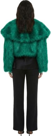 Dolce & Gabbana Faux Fur Coat - Green