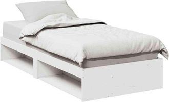 vidaXL Vidaxl - Sof&aacute; Cama Sin Colch&oacute;n Madera Maciza De Pino Blanco 80x200 Cm