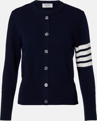 Thom Browne 4-Bar intarsia virgin wool cardigan