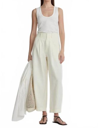 Apiece Apart Bari Crop Trouser In Cream