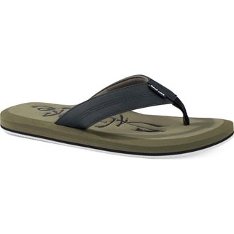 Salt Life The Skiff Flip Flop in Olive at Nordstrom, Size 11