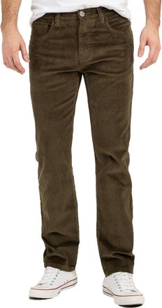 Rock Creek Mens Corduroy Trousers Regular Fit H-399, olive, 30 W/30 L