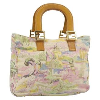 Fendi Pre-owned Canvas Hand Bag - Dames - Vintage Handtas - Veelkleurig - ONE Size - Leer - Vintage