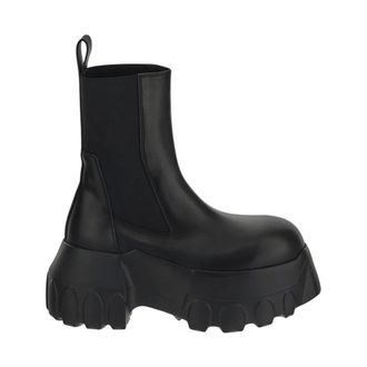 Rick Owens Mega Tractor Bota de Cuero - Shoes - Mujer - Negro - 37 EU