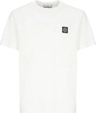 Stone Island Ss Patch Logo Cotton Short-Sleeve T-Shirt
