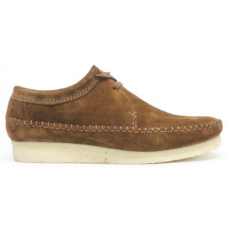 Clarks Weaver Suede Mens Lace Up Shoes - Cola - Size:UK 9.5